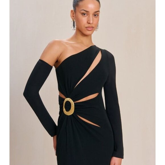 Cult Gaia Zinnie Gown in Black X-Small New Womens Long Sleeve Maxi Dress - Picture 15 of 16